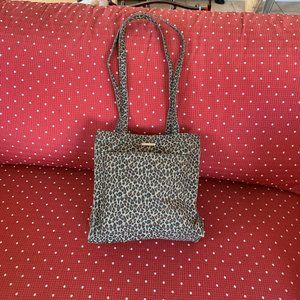 Vintage Leopard print purse tote Bag handbag, dual pouch